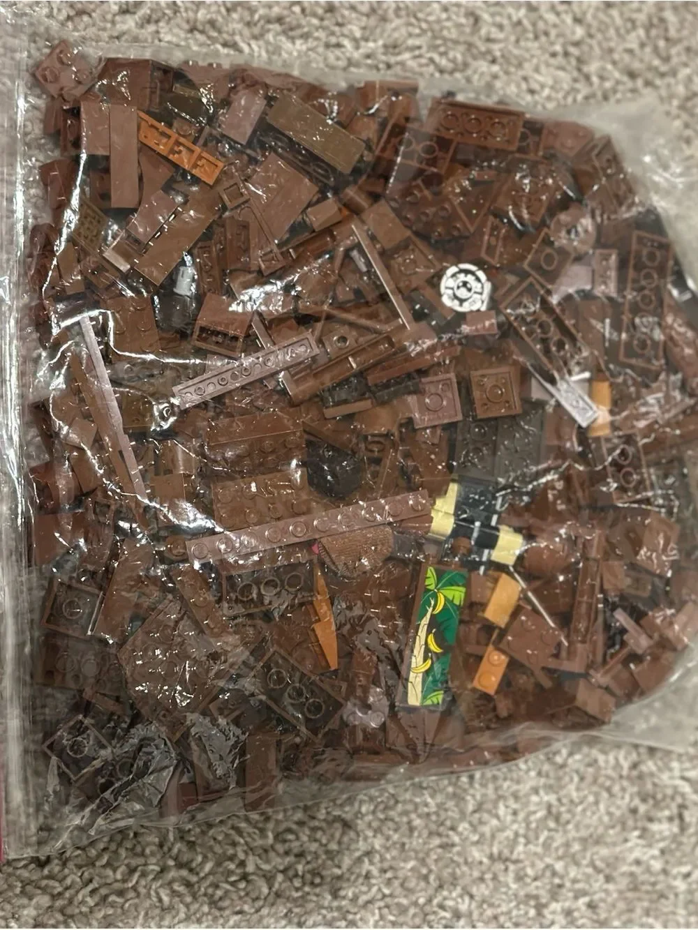 LEGO  Brown and Tan Mix Bricks and Plates over 1lb